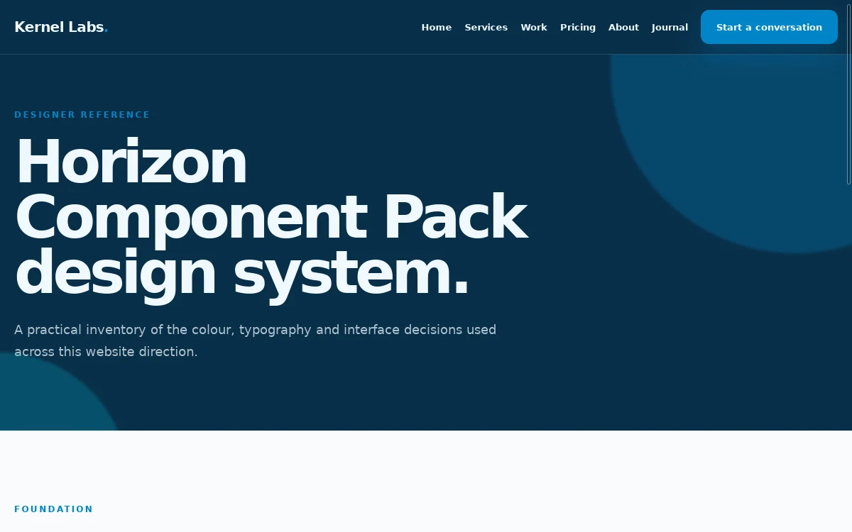 Kernel Labs — Horizon Component Pack screenshot 3