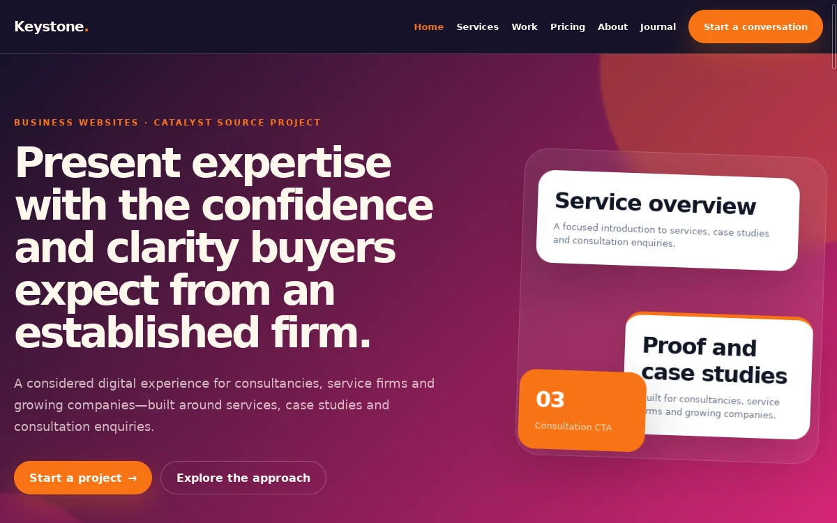 Keystone — Catalyst Source Project actual design preview
