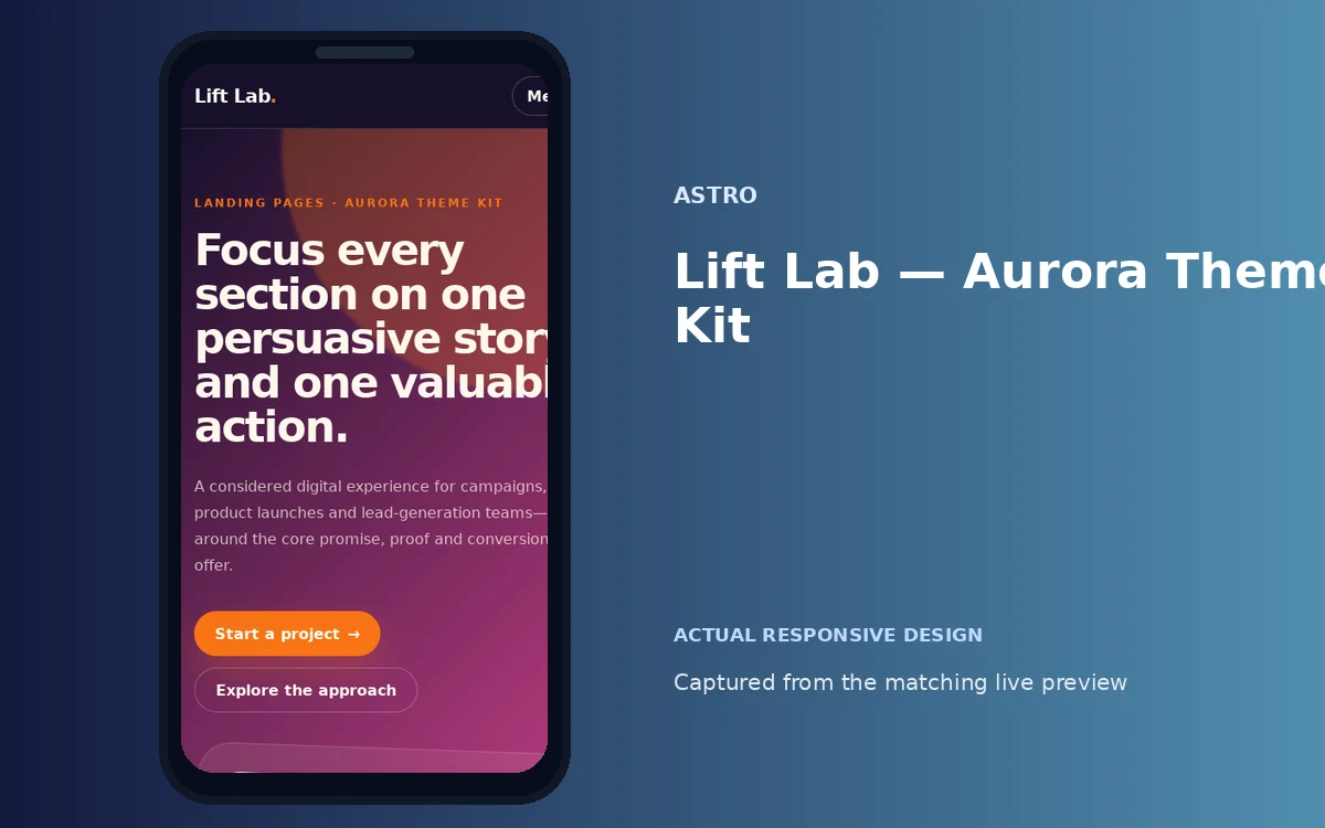 Lift Lab — Aurora Theme Kit screenshot 4