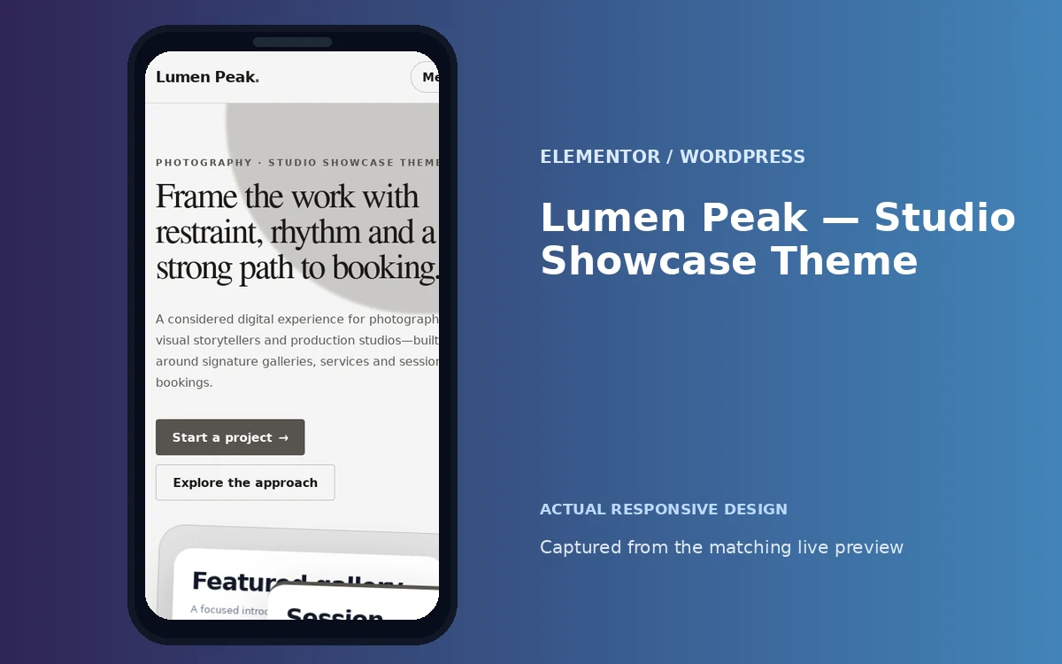 Lumen Peak — Studio Showcase Theme screenshot 4