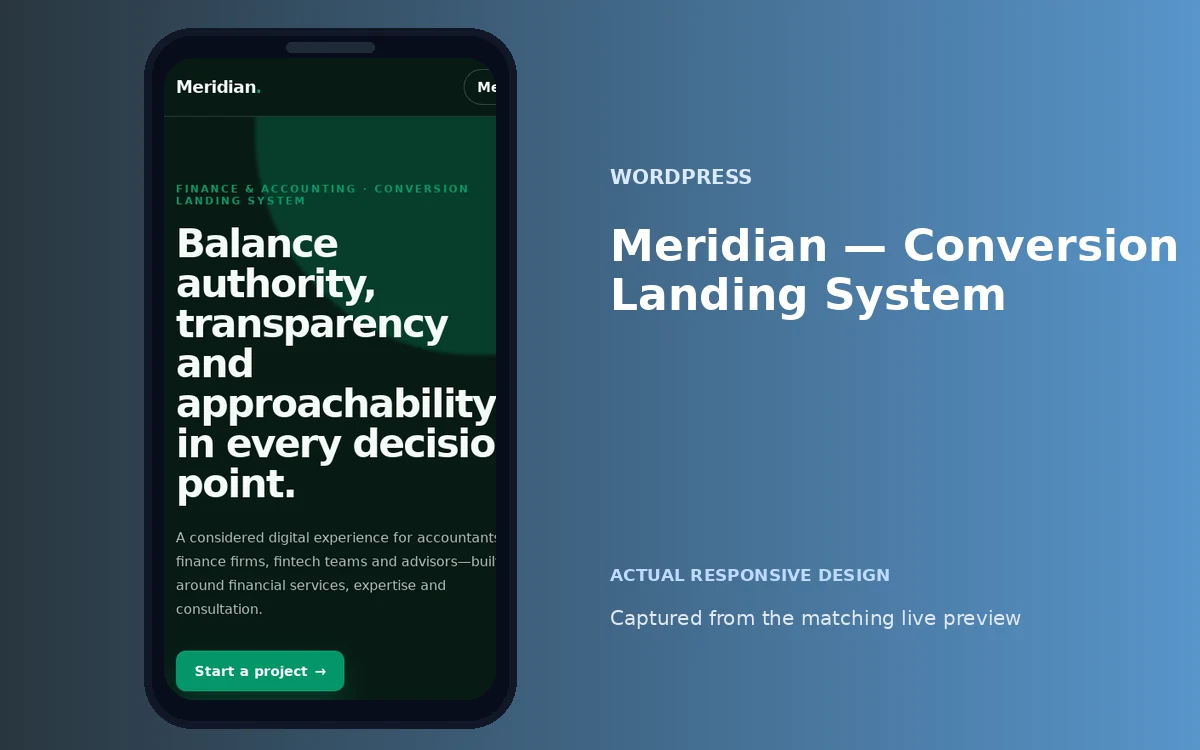 Meridian — Conversion Landing System screenshot 4