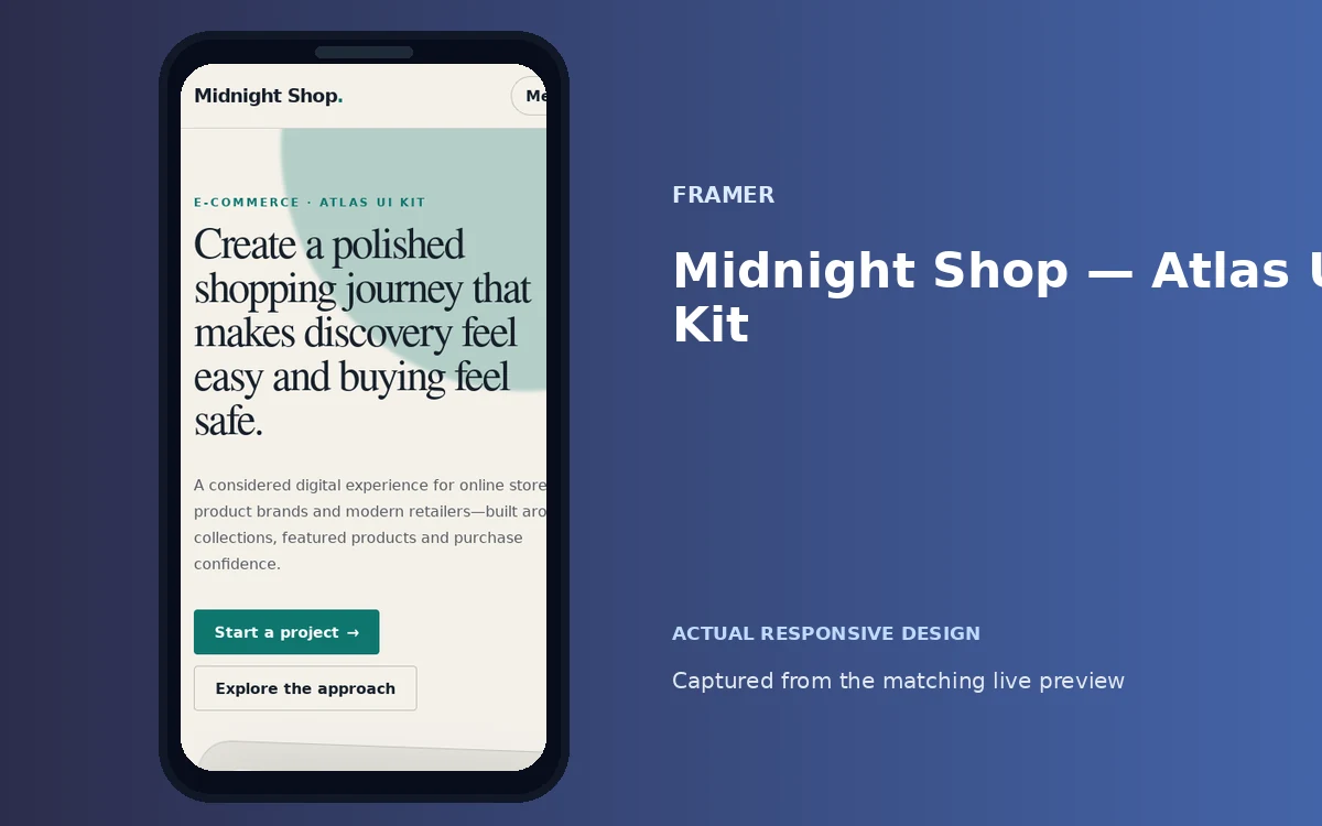 Midnight Shop — Atlas UI Kit screenshot 4