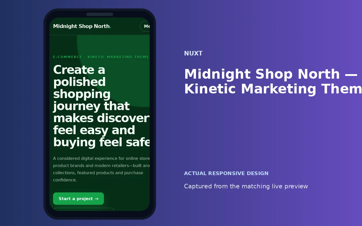 Midnight Shop North — Kinetic Marketing Theme screenshot 4