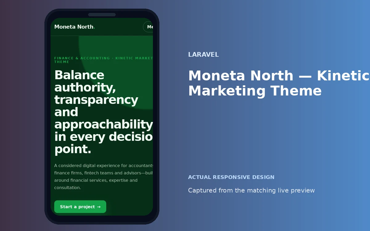 Moneta North — Kinetic Marketing Theme screenshot 4