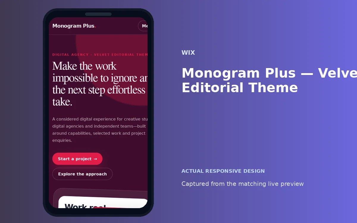 Monogram Plus — Velvet Editorial Theme screenshot 4