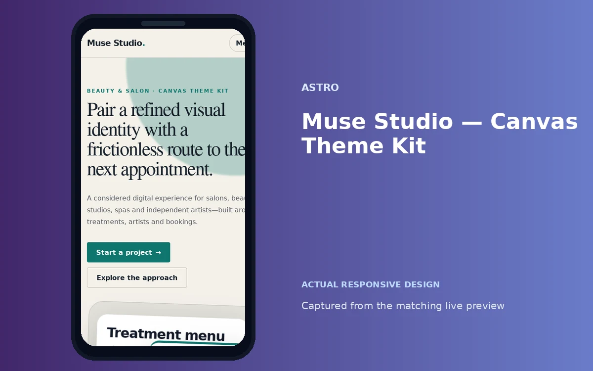Muse Studio — Canvas Theme Kit screenshot 4
