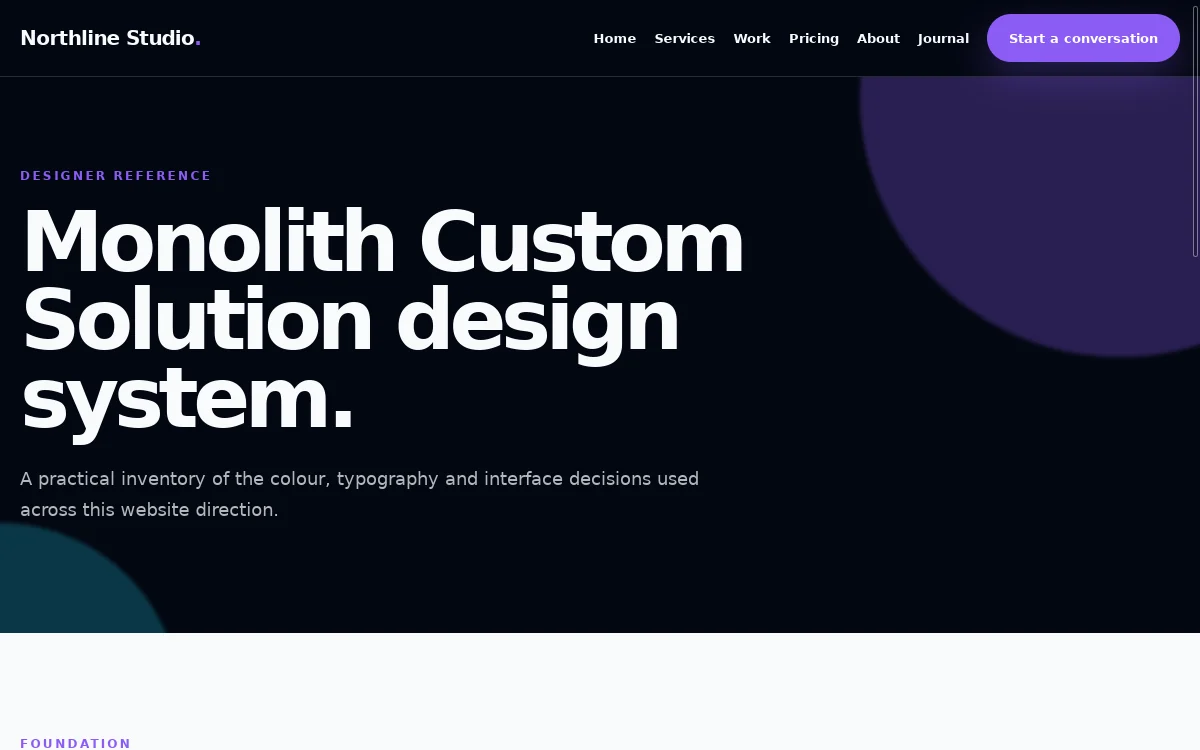 Northline Studio — Monolith Custom Solution screenshot 3