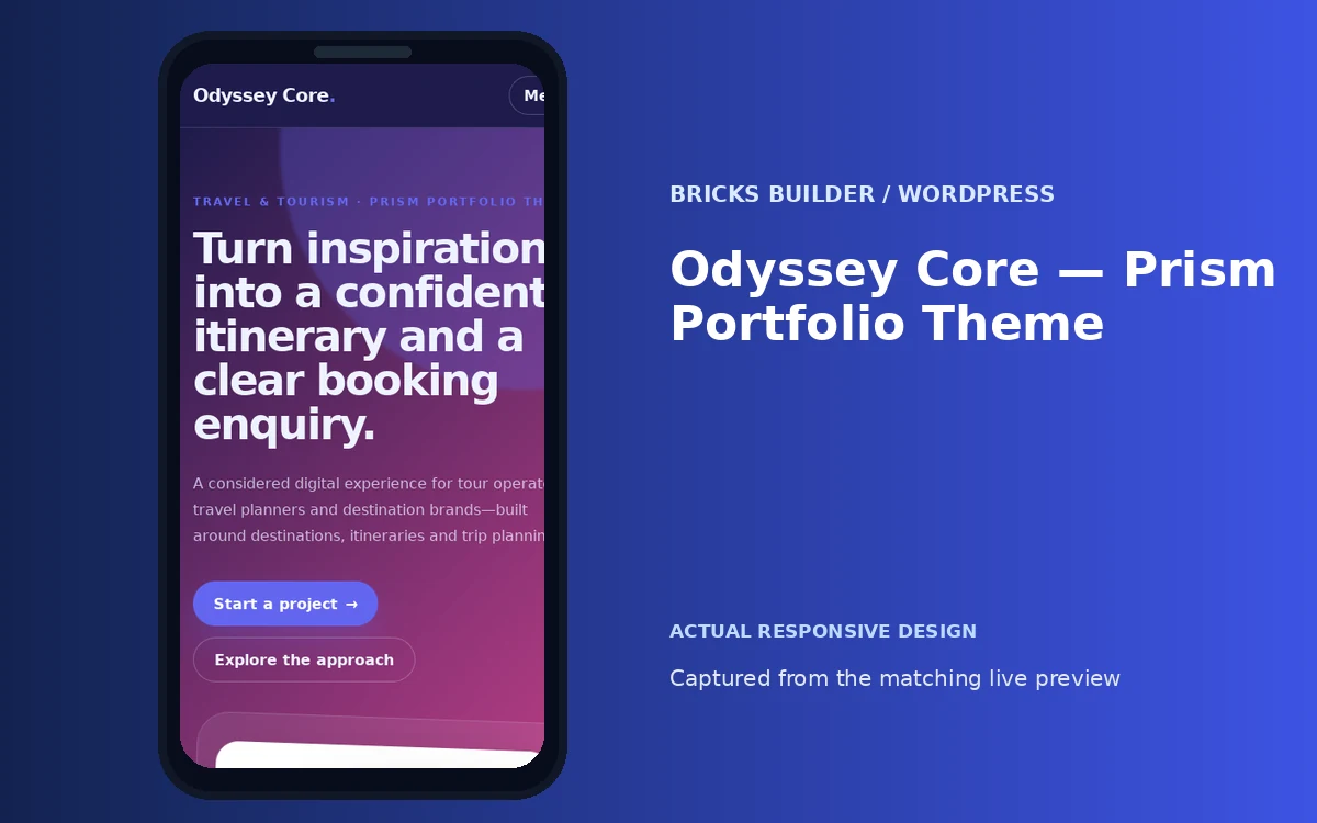Odyssey Core — Prism Portfolio Theme screenshot 4