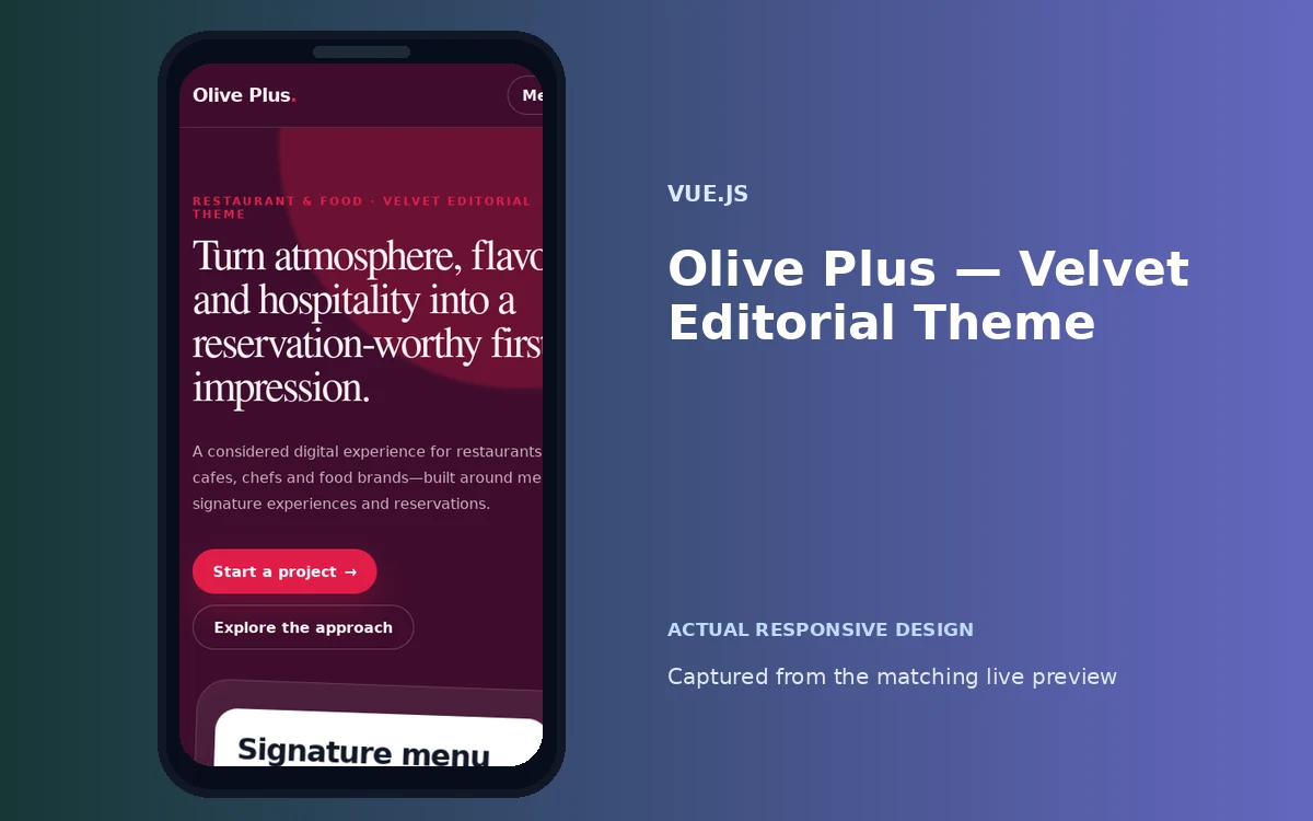 Olive Plus — Velvet Editorial Theme screenshot 4