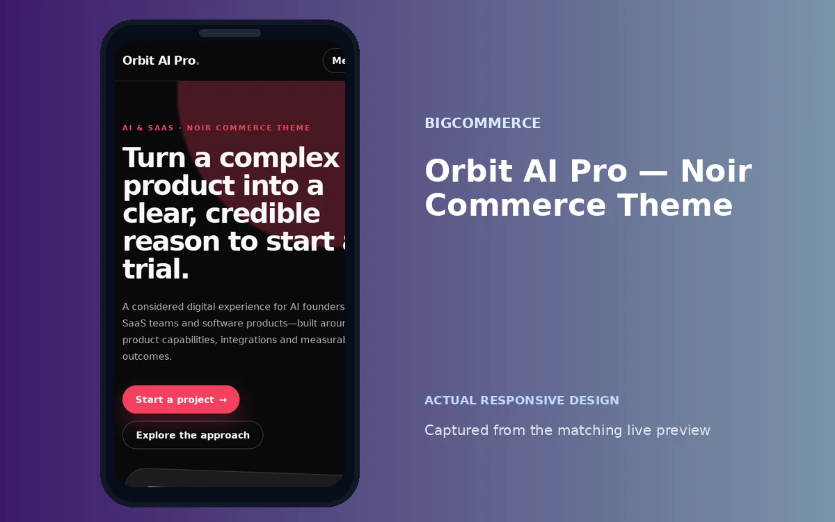 Orbit AI Pro — Noir Commerce Theme screenshot 4