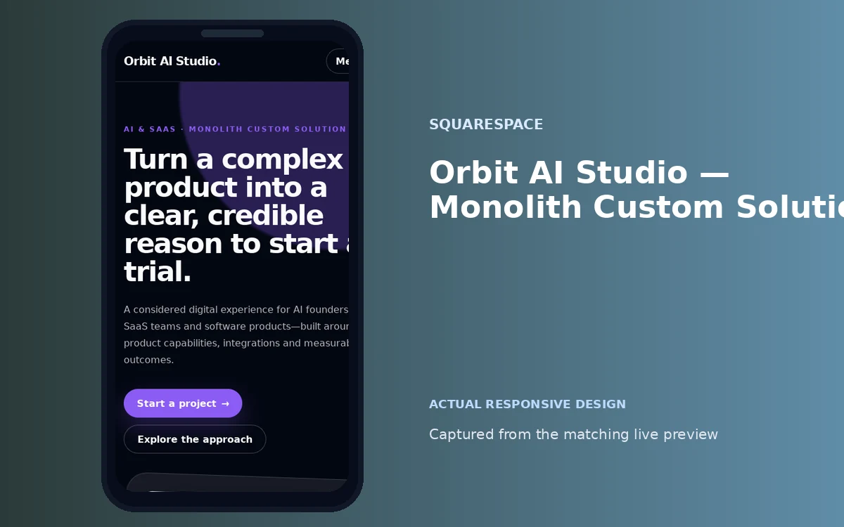 Orbit AI Studio — Monolith Custom Solution screenshot 4