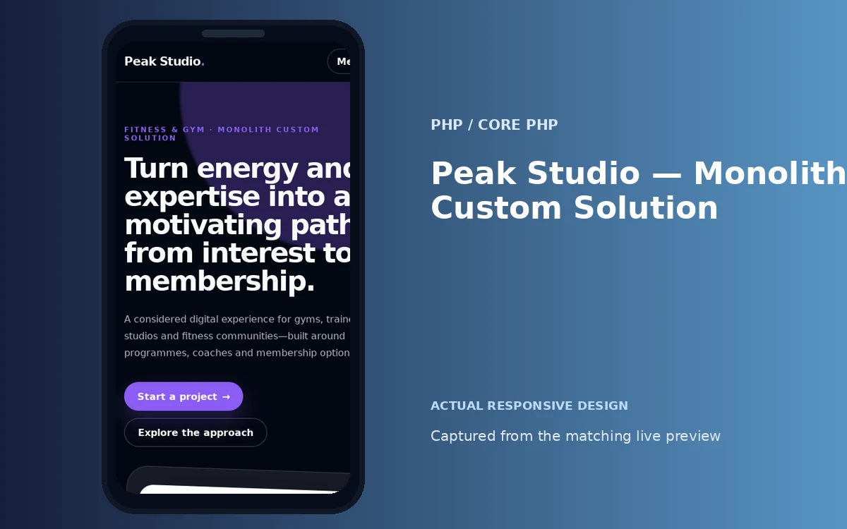 Peak Studio — Monolith Custom Solution screenshot 4
