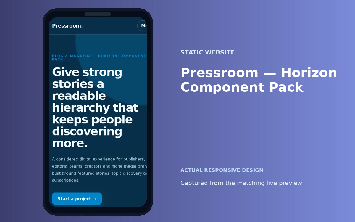 Pressroom — Horizon Component Pack screenshot 4