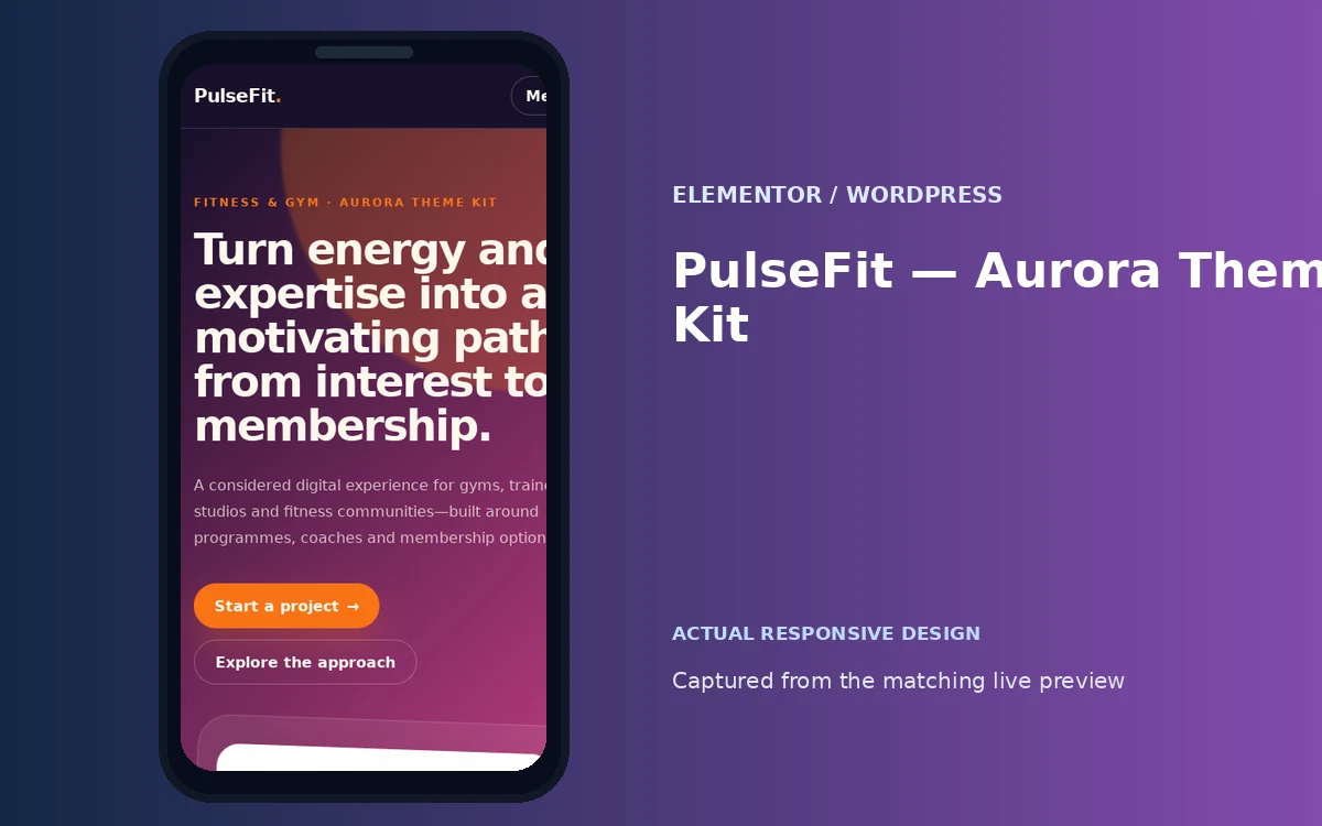 PulseFit — Aurora Theme Kit screenshot 4