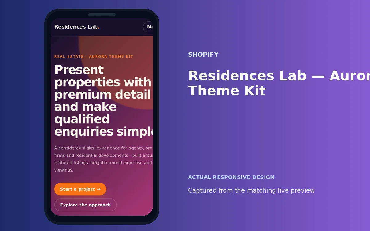 Residences Lab — Aurora Theme Kit screenshot 4