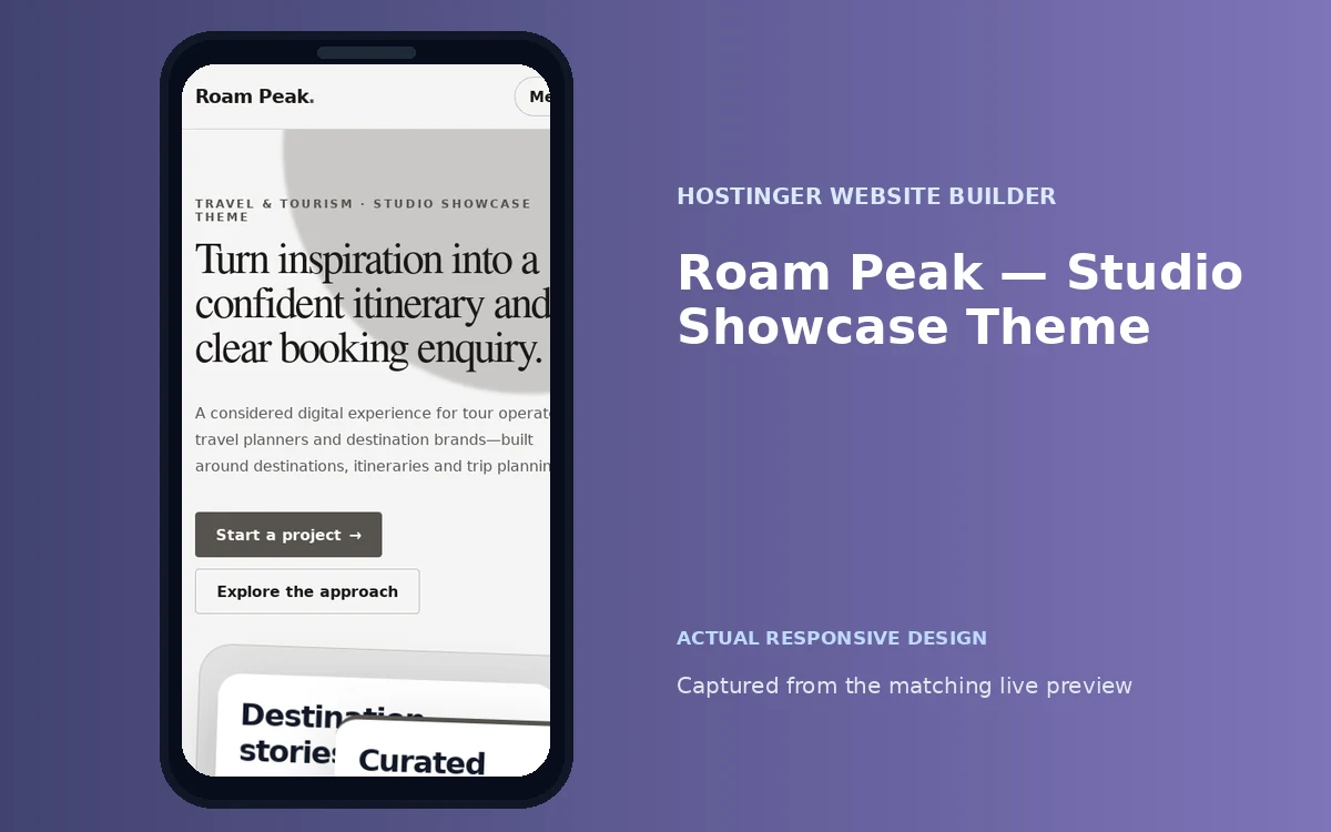 Roam Peak — Studio Showcase Theme screenshot 4