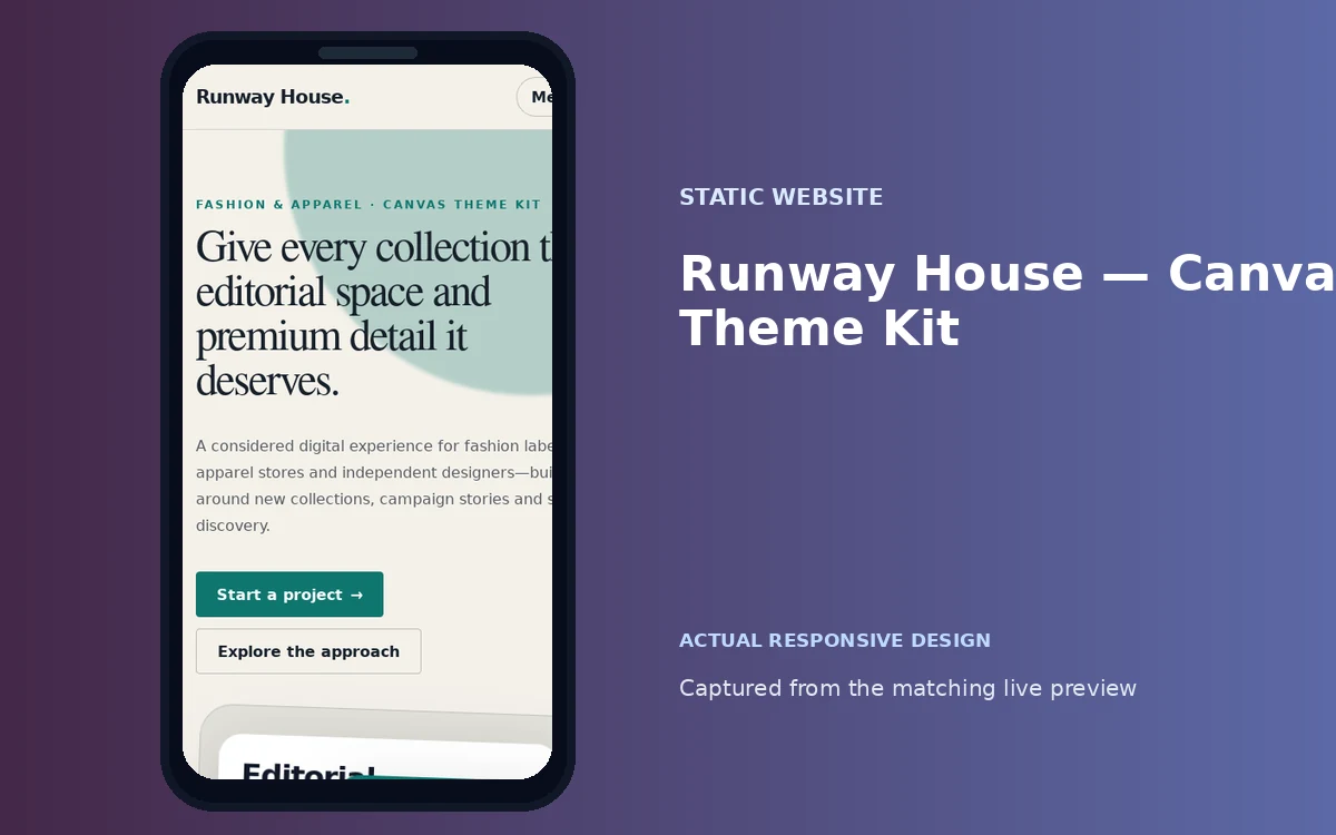 Runway House — Canvas Theme Kit screenshot 4