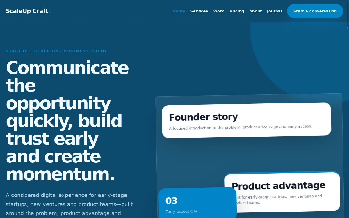ScaleUp Craft — Blueprint Business Theme website screenshot