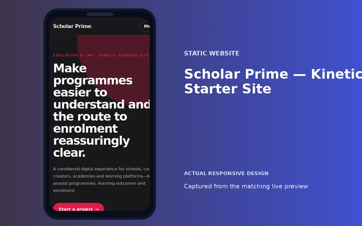 Scholar Prime — Kinetic Starter Site screenshot 4