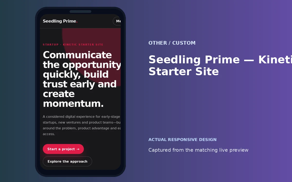 Seedling Prime — Kinetic Starter Site screenshot 4