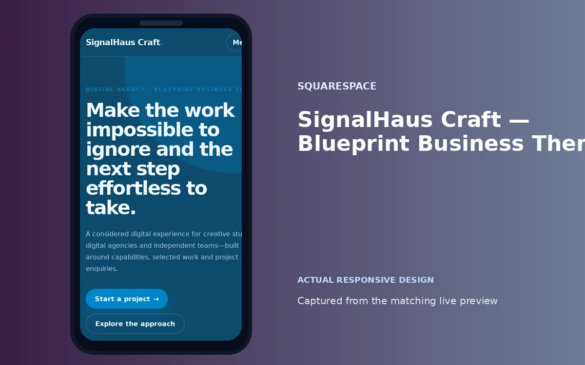 SignalHaus Craft — Blueprint Business Theme screenshot 4