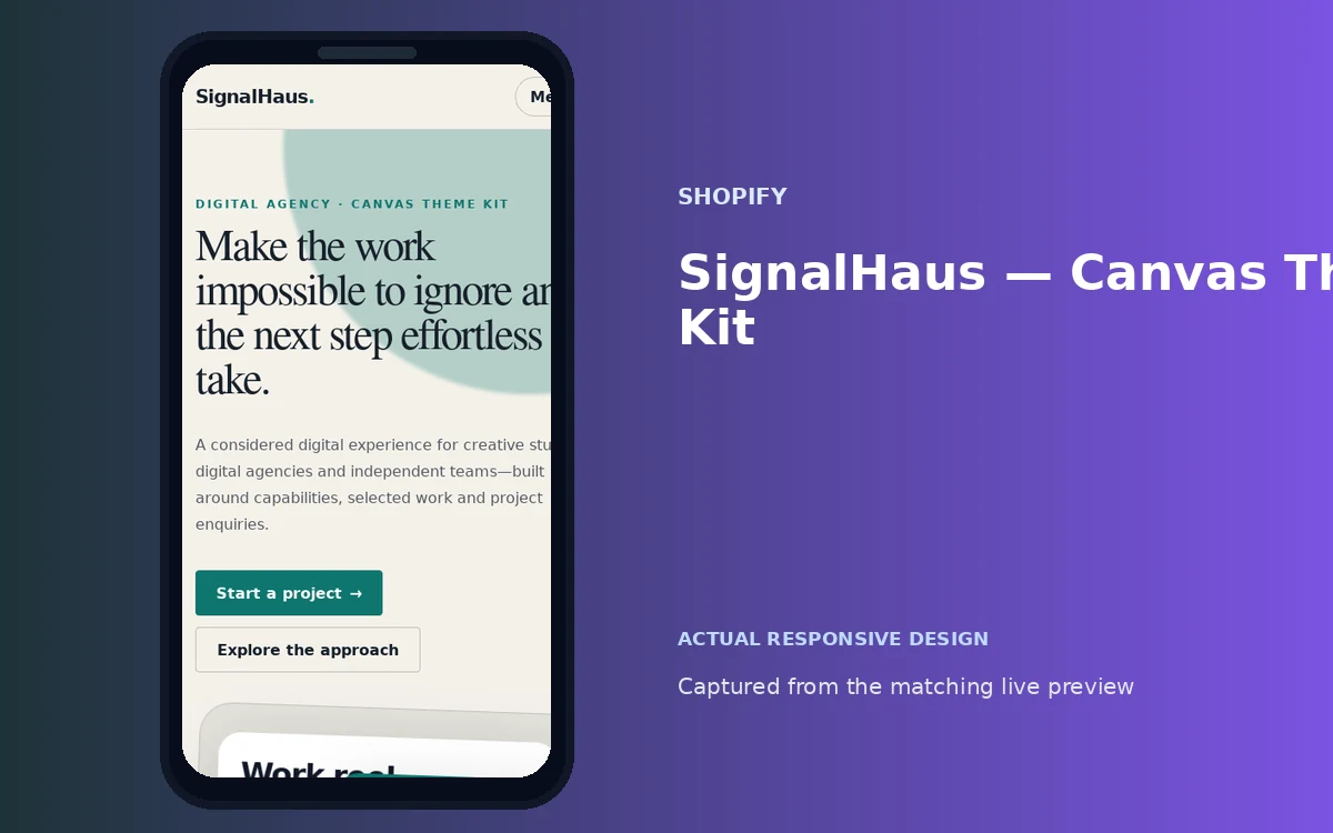 SignalHaus — Canvas Theme Kit screenshot 4