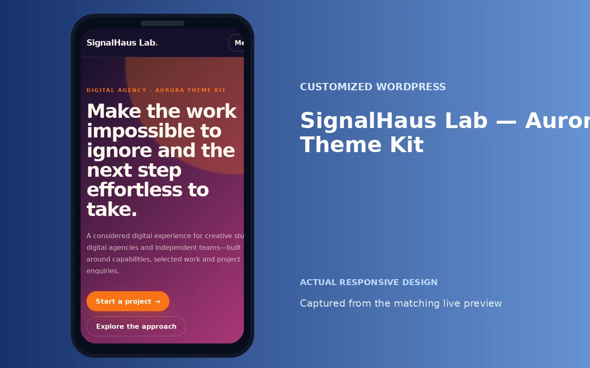SignalHaus Lab — Aurora Theme Kit screenshot 4