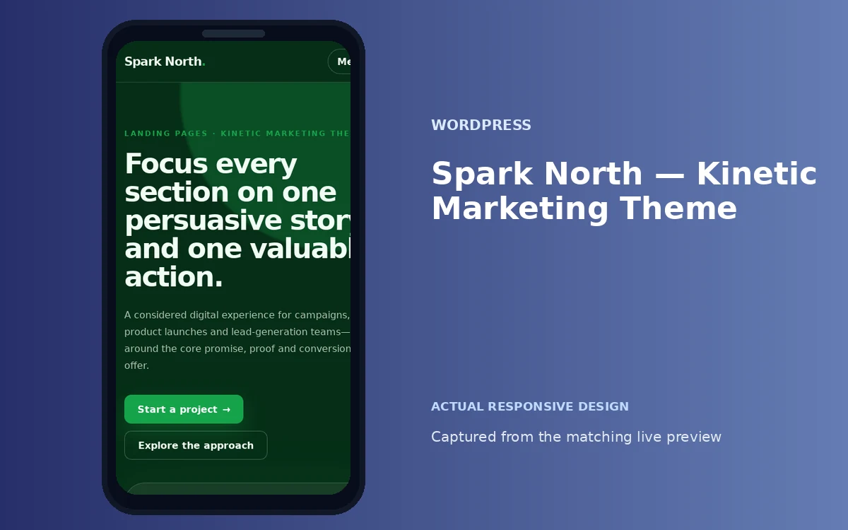Spark North — Kinetic Marketing Theme screenshot 4
