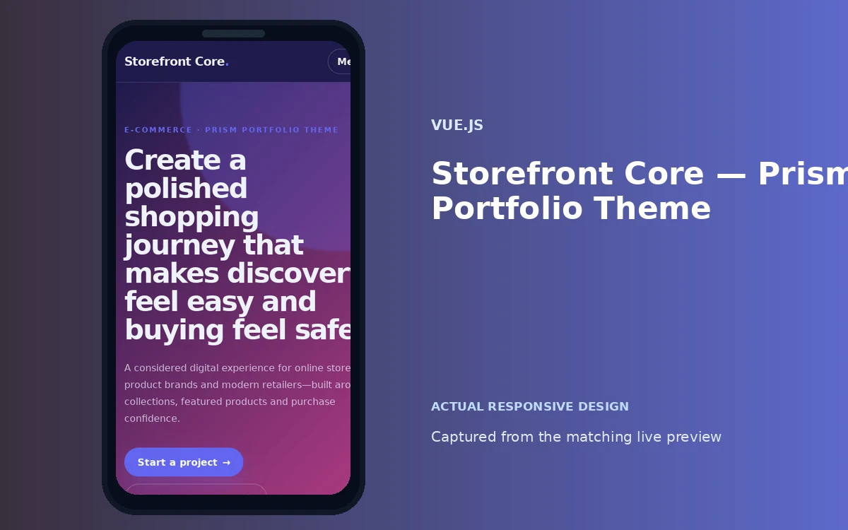 Storefront Core — Prism Portfolio Theme screenshot 4