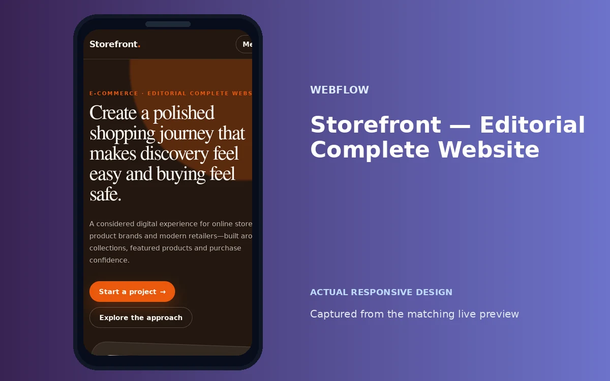 Storefront — Editorial Complete Website screenshot 4
