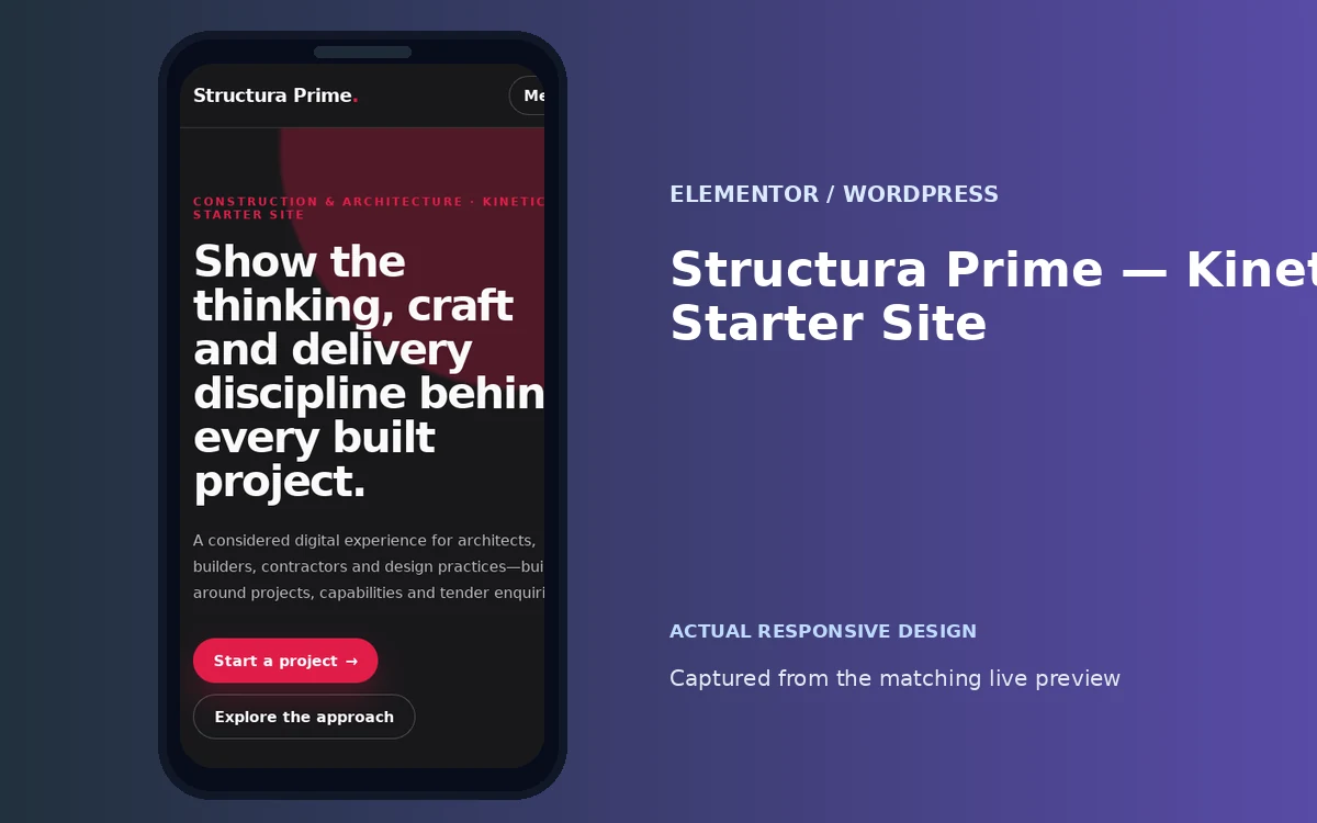 Structura Prime — Kinetic Starter Site screenshot 4