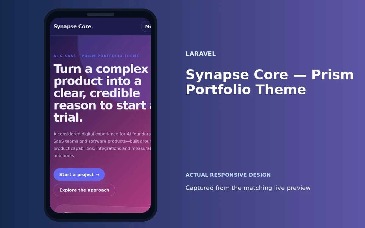 Synapse Core — Prism Portfolio Theme screenshot 4