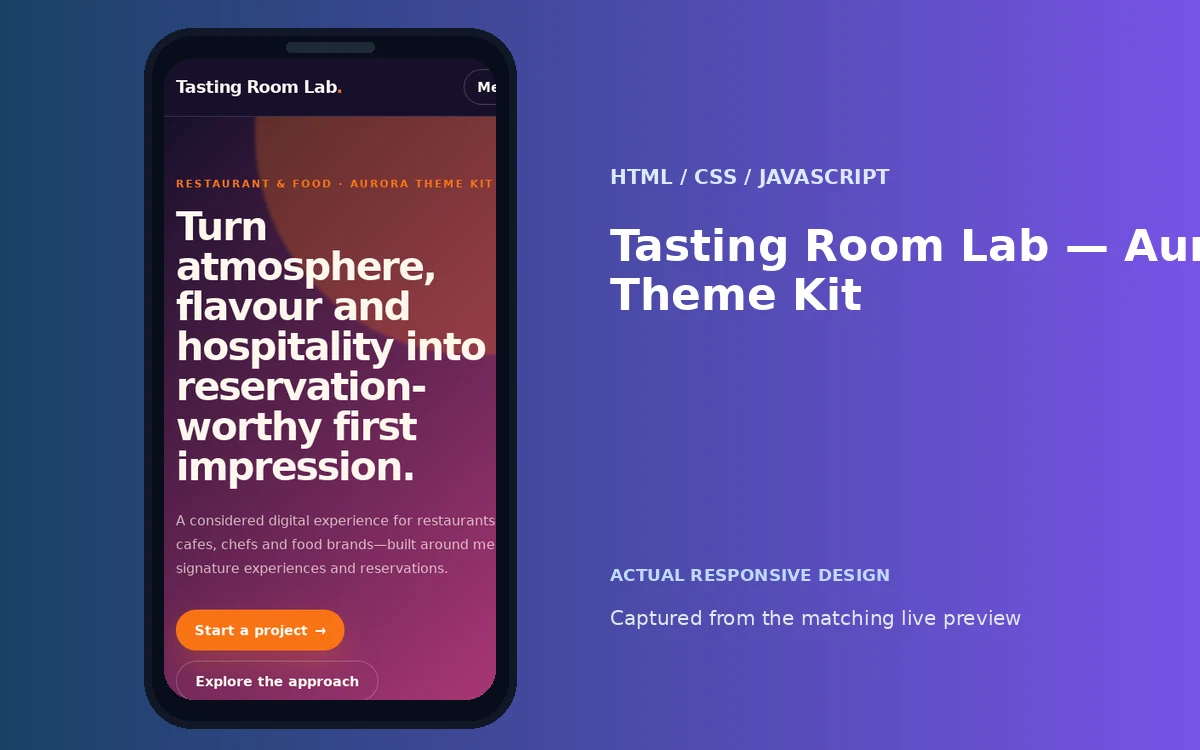 Tasting Room Lab — Aurora Theme Kit screenshot 4