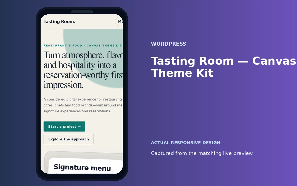 Tasting Room — Canvas Theme Kit screenshot 4