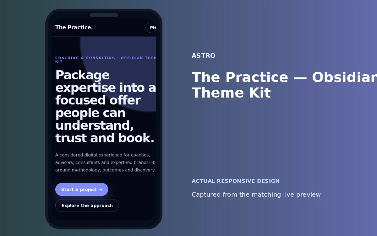 The Practice — Obsidian Theme Kit screenshot 4