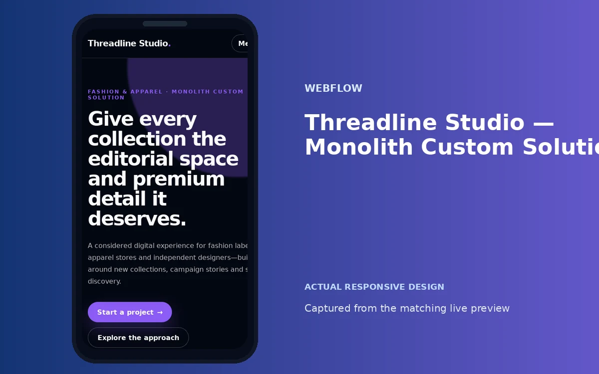 Threadline Studio — Monolith Custom Solution screenshot 4