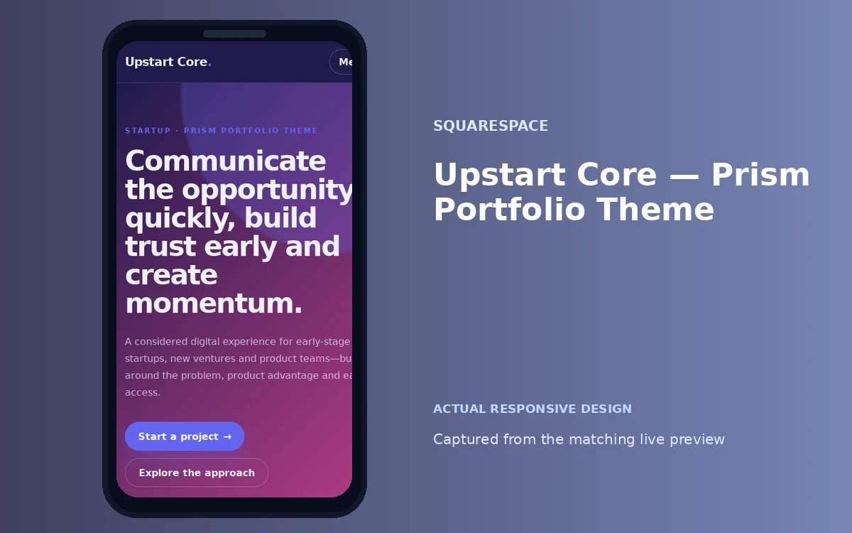 Upstart Core — Prism Portfolio Theme screenshot 4