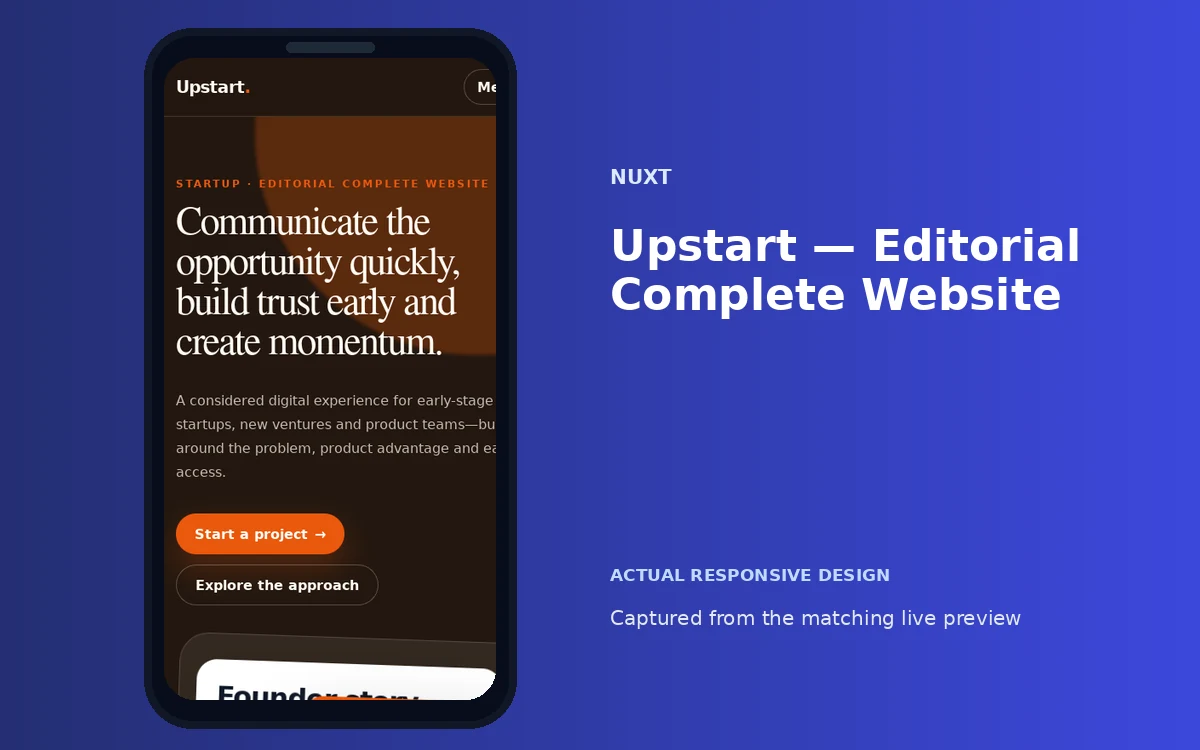 Upstart — Editorial Complete Website screenshot 4