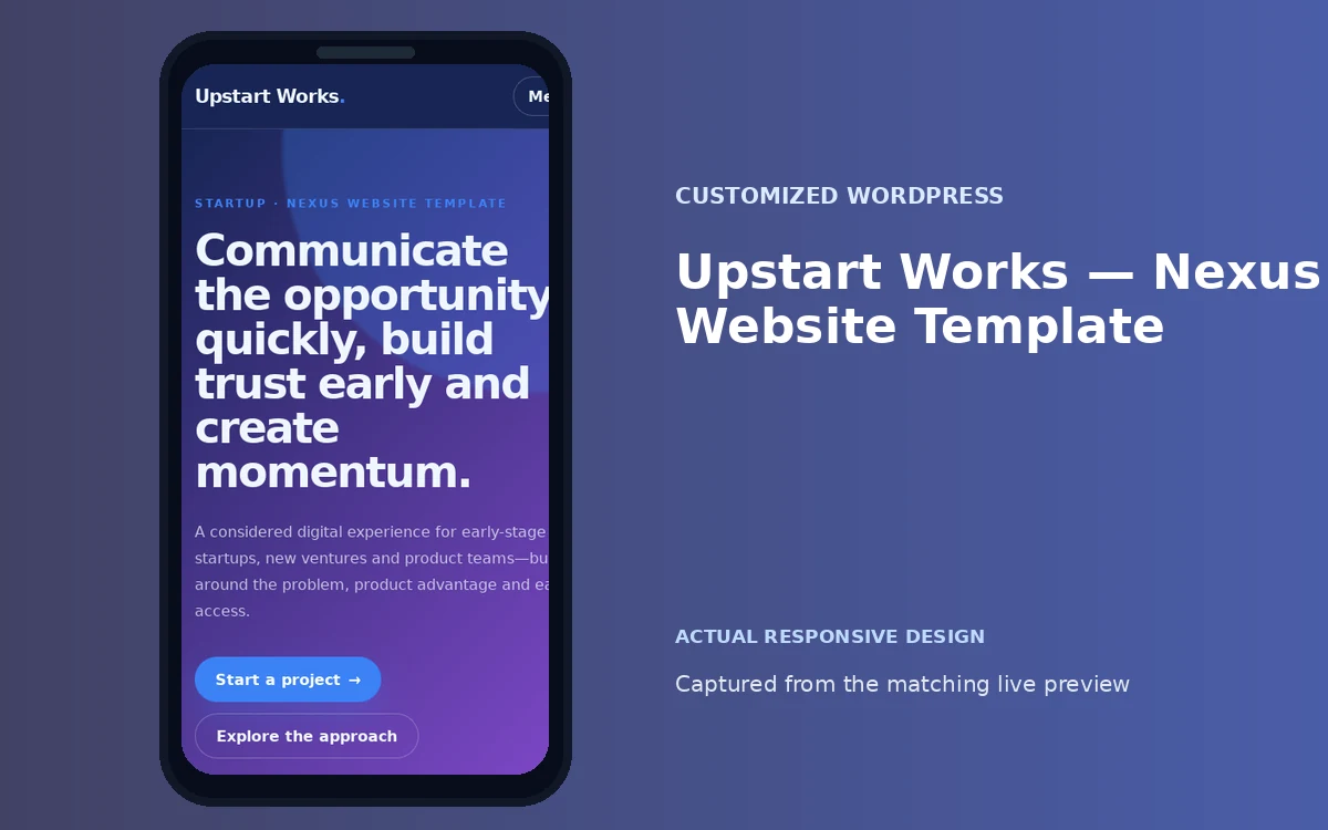 Upstart Works — Nexus Website Template screenshot 4