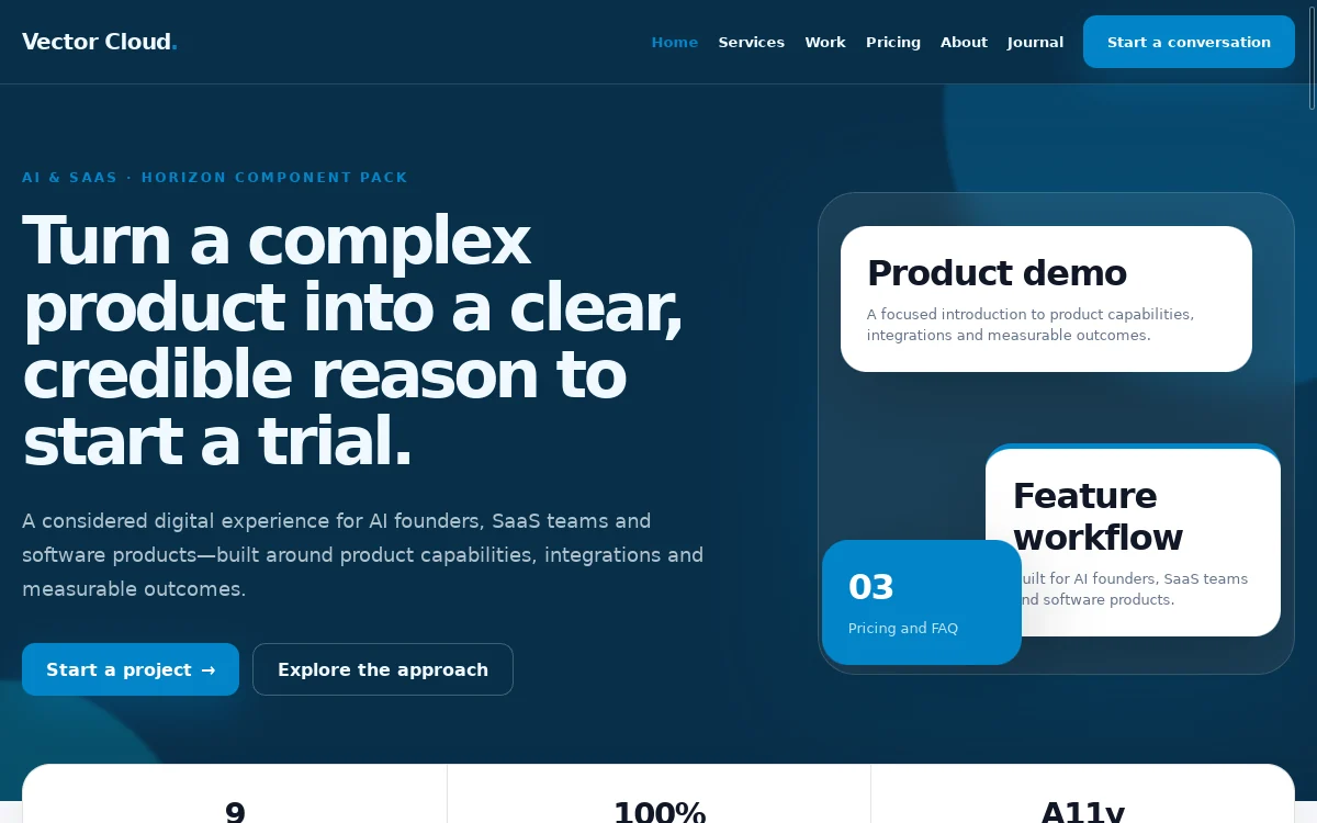 Vector Cloud — Horizon Component Pack actual design preview