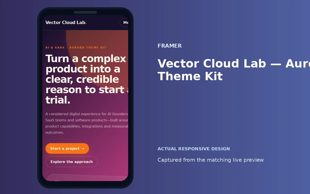 Vector Cloud Lab — Aurora Theme Kit screenshot 4