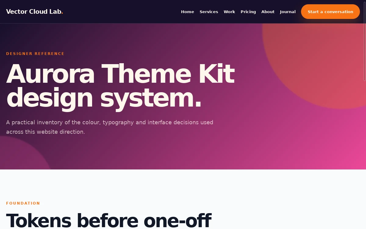 Vector Cloud Lab — Aurora Theme Kit screenshot 3