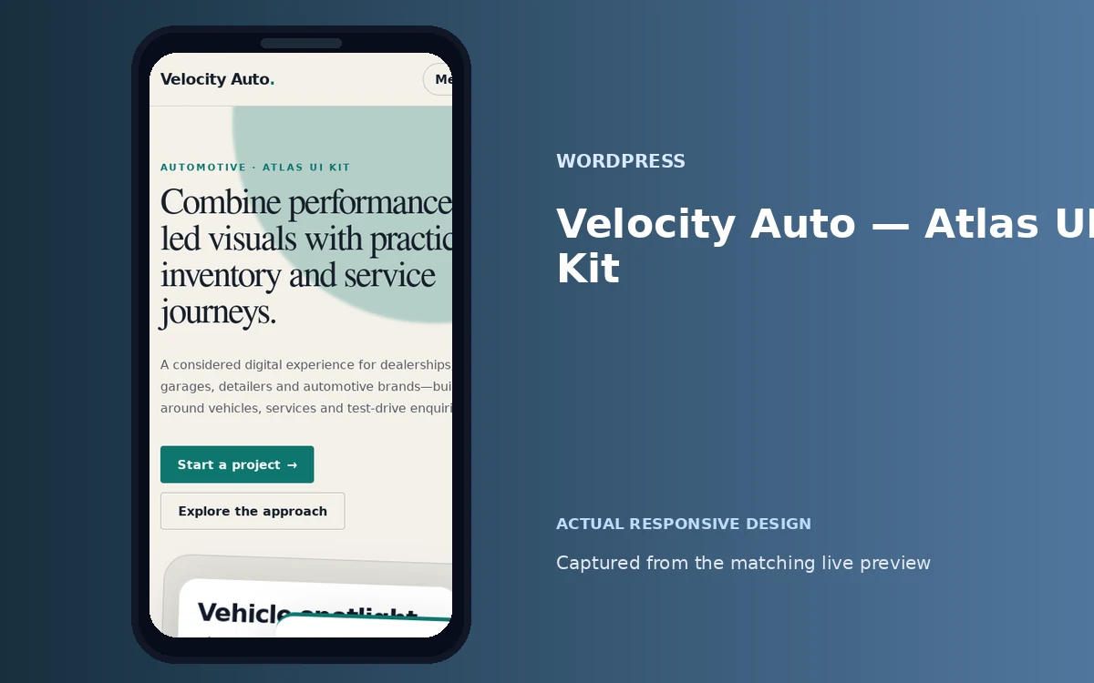 Velocity Auto — Atlas UI Kit screenshot 4