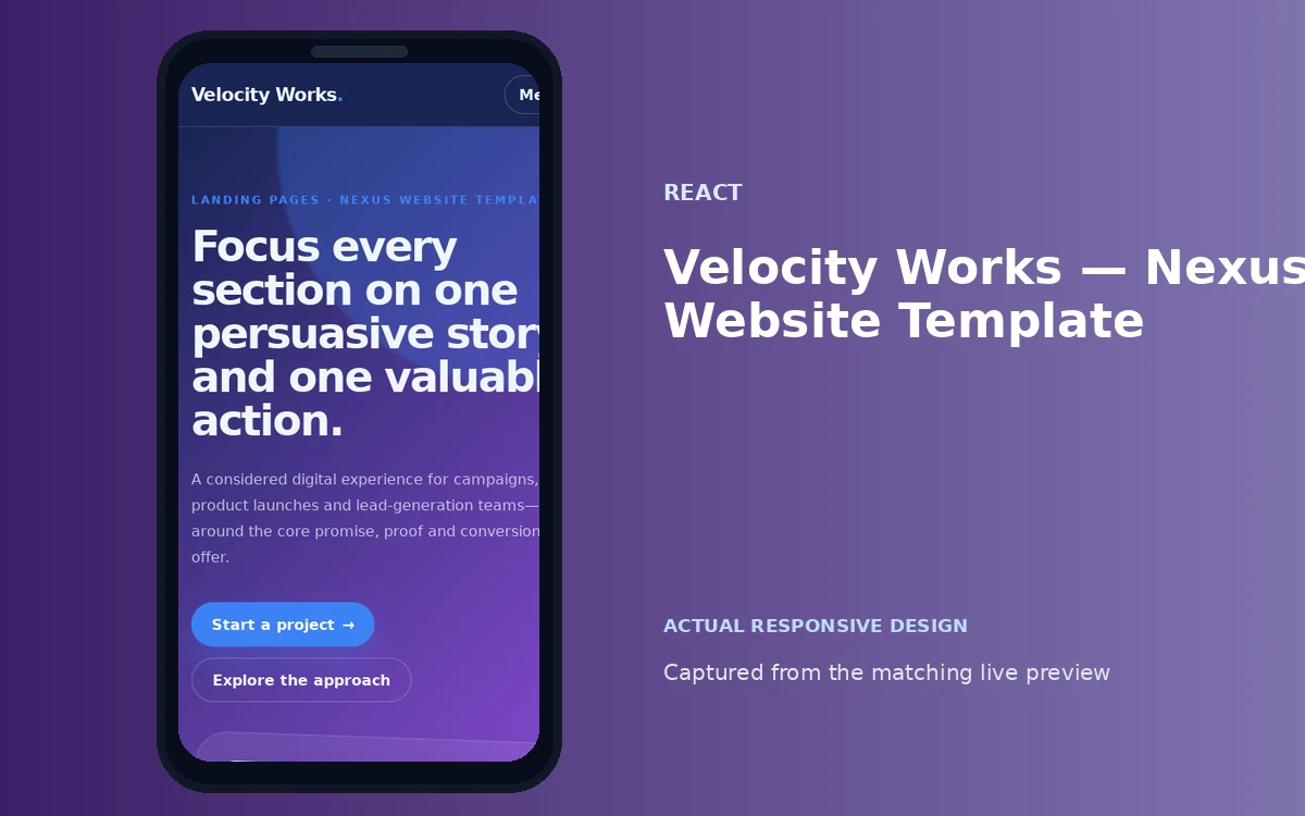Velocity Works — Nexus Website Template screenshot 4