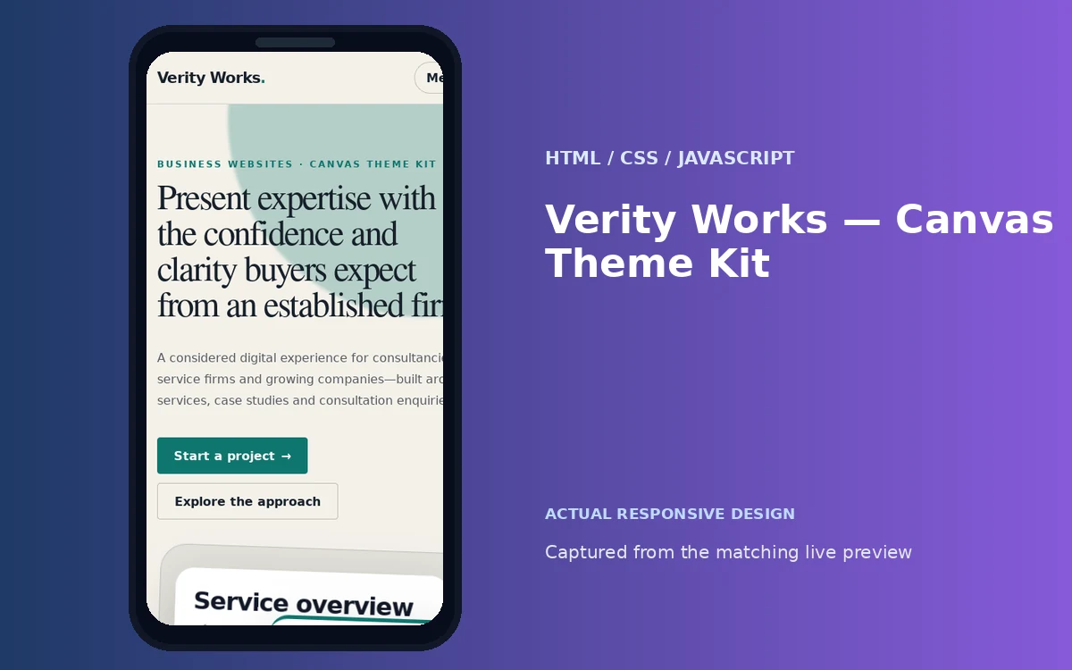 Verity Works — Canvas Theme Kit screenshot 4