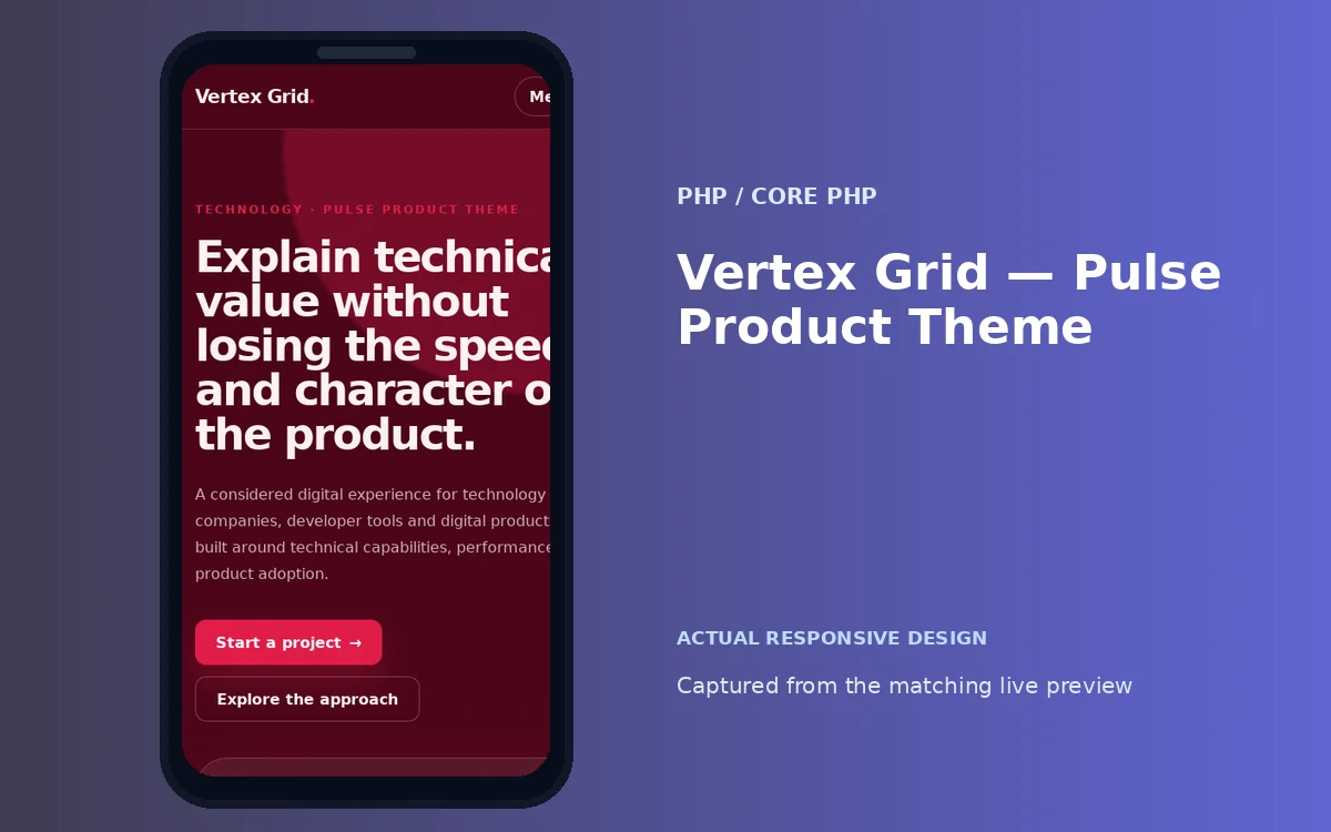 Vertex Grid — Pulse Product Theme screenshot 4