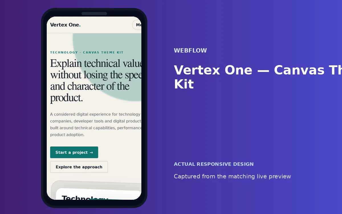 Vertex One — Canvas Theme Kit screenshot 4