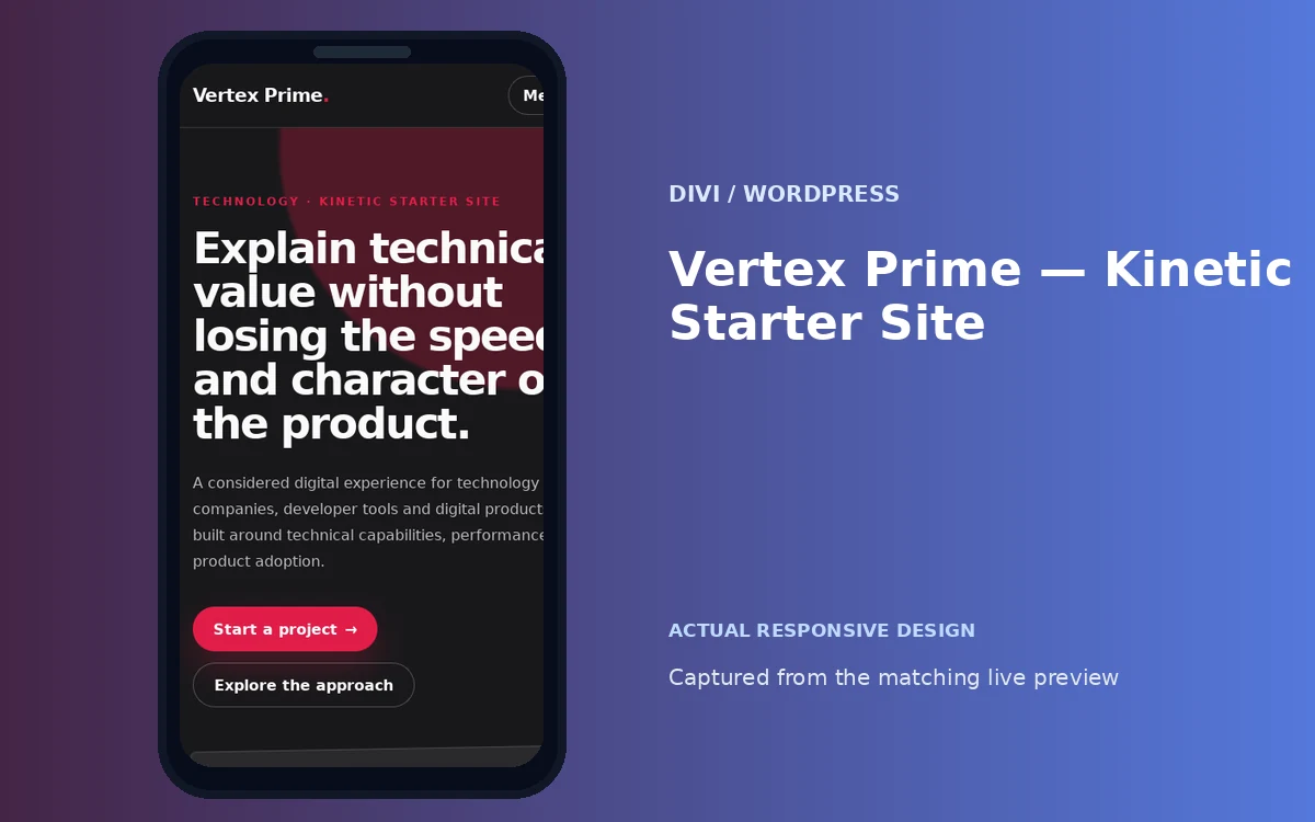 Vertex Prime — Kinetic Starter Site screenshot 4