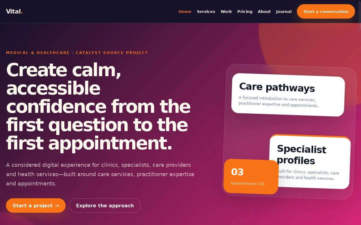 Vital — Catalyst Source Project actual design preview