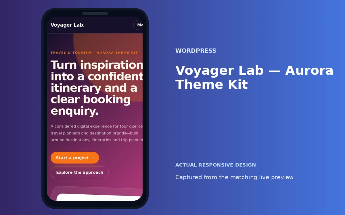 Voyager Lab — Aurora Theme Kit screenshot 4